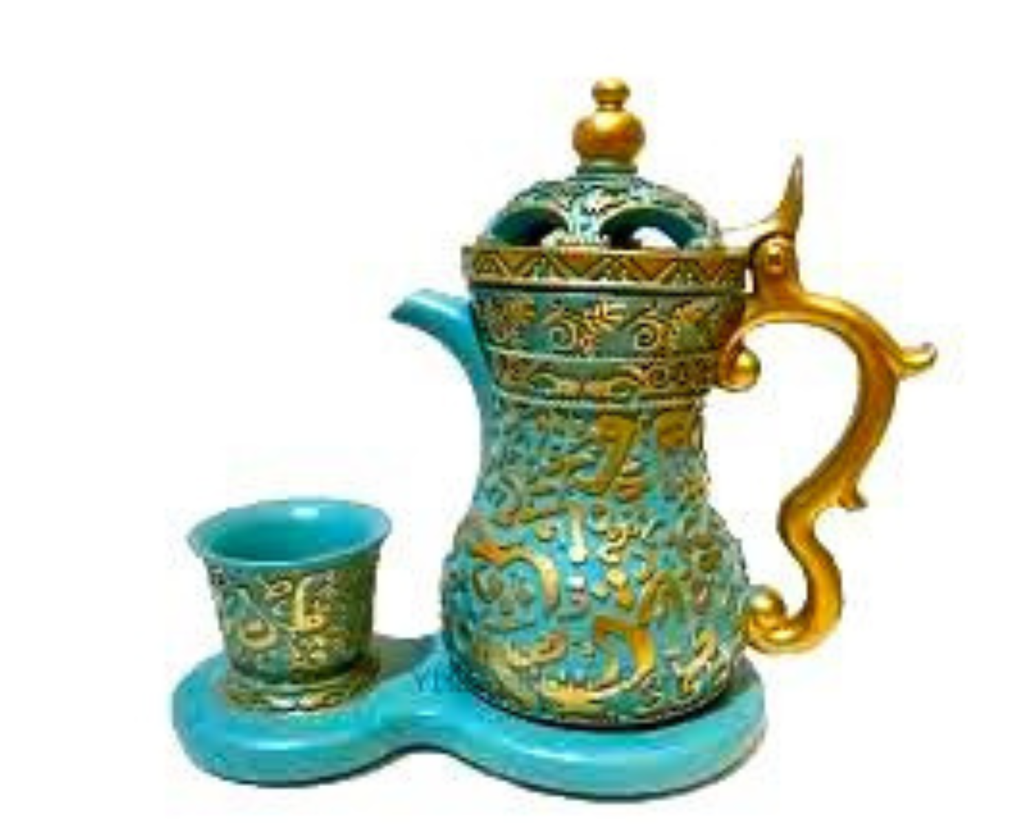 مبخرة دلة وفنجان سيراميكية