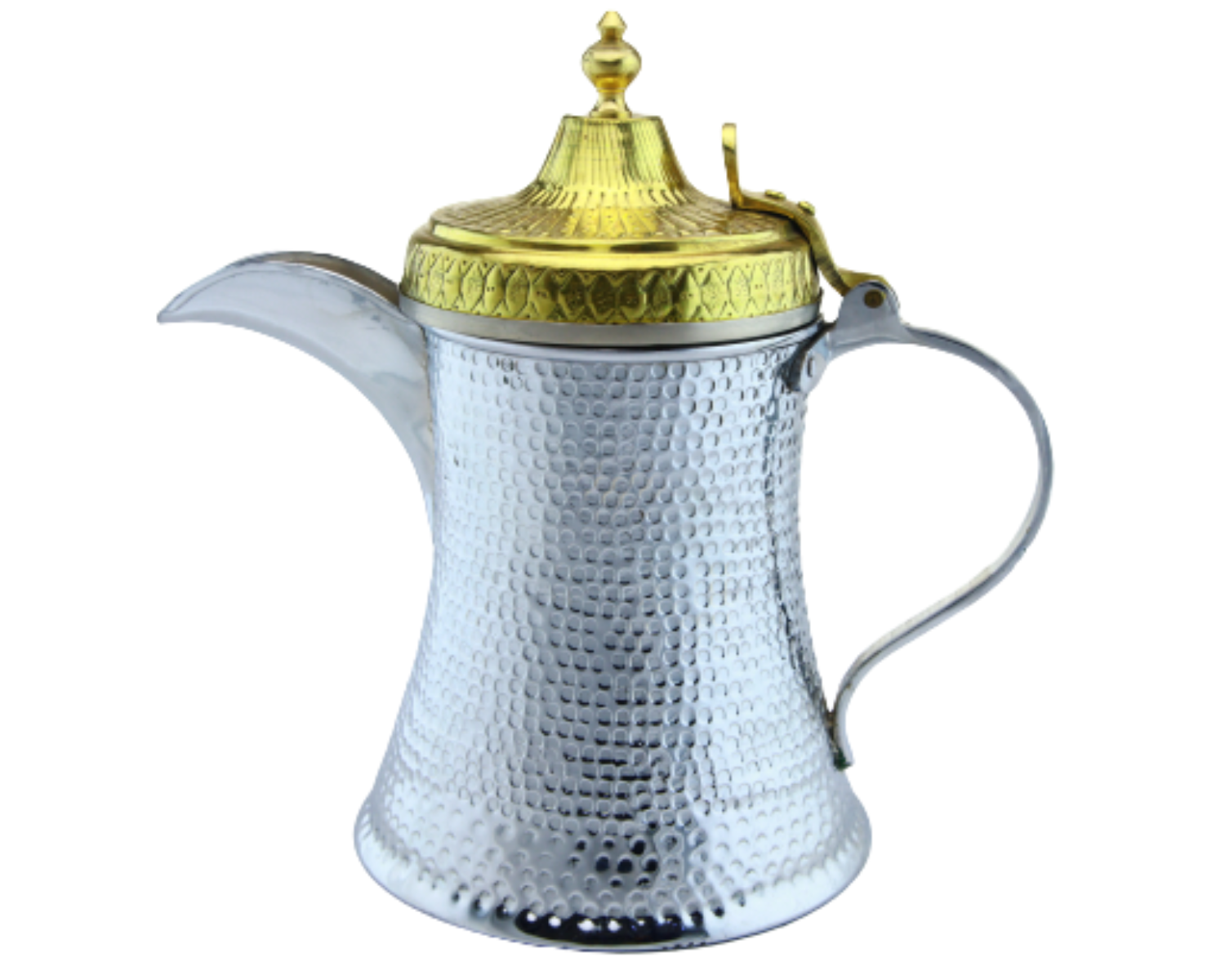 دلة قهوة نحاسية مطلية بالنيكل – العياش